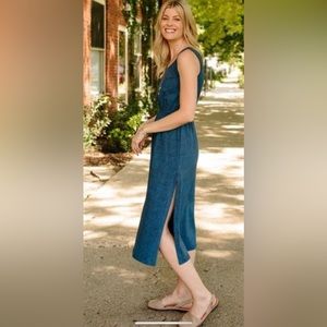 Mata traders organic cotton midi dress sz m EUC